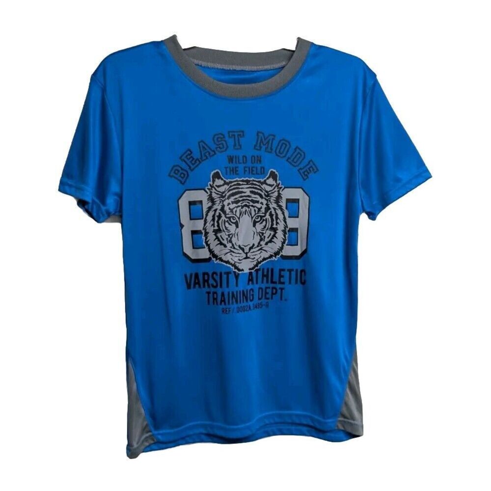 Beast Mode Athletic Shirt Youth 16 Mike Top Kids Boys Blue Sports Back to School